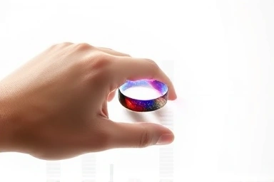 Galaxy ring symbolizing health data transmission