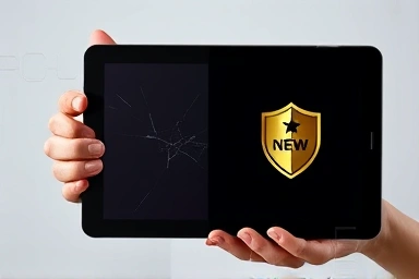 Galaxy Tab screen crack vs. protected device with insurance.