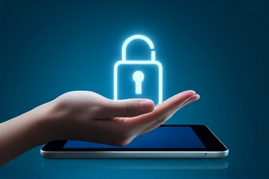 Symbol of securing and recovering a lost tablet.