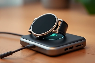 Galaxy Watch magnetic wireless charging on power bank