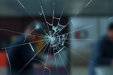 Cracked Samsung Galaxy Z Flip 7 screen, highlighting damage.