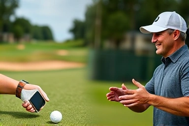 Smartwatch assisting golfer, leading to success