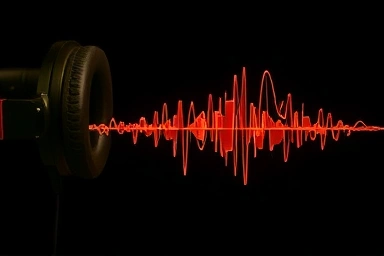 Sound wave amplification, transforming weak to rich audio.