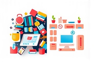 Symbolic representation of digital clutter versus organized data.