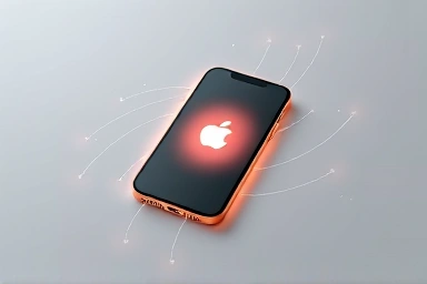 Futuristic iPhone with glowing AI integration
