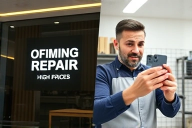 Official vs. independent iPhone repair cost comparison.