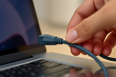 Mindful laptop charging to preserve battery health.