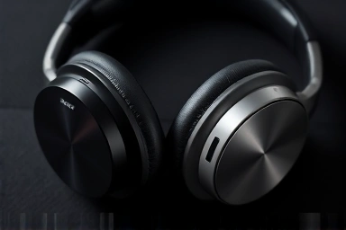 Premium noise-cancelling headphones side-by-side