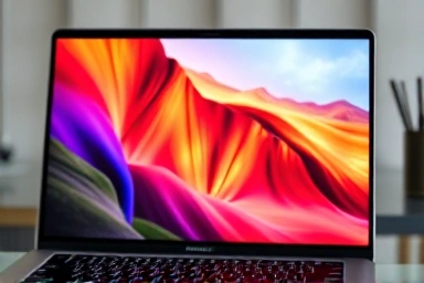 Vibrant OLED laptop screen, immersive visual experience, no burn-in