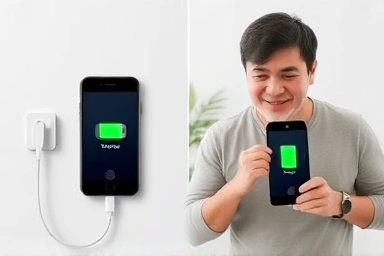 Fast vs. slow smartphone charging comparison