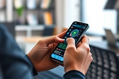 Smartphone controlling PC remotely, seamless connectivity, productivity boost