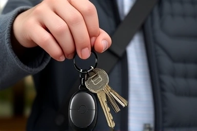Attaching Galaxy Buds case with SmartTag to keychain
