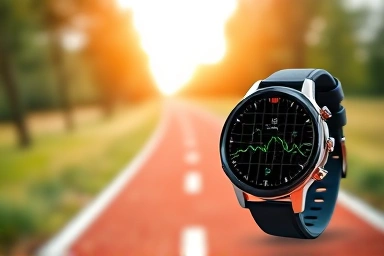Smartwatch displaying accurate GPS track on outdoor path