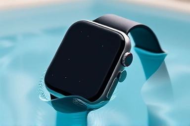 Smartwatch with IP68 rating in water.
