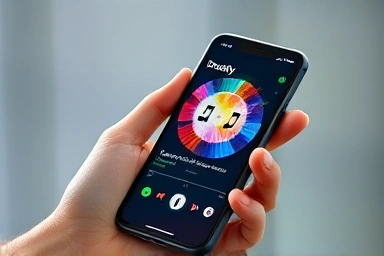 Smartphone screen showing personalized music streaming experience