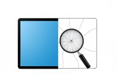 Tablet screen cracked versus repaired, repair analysis