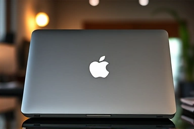 Sleek MacBook Pro in a professional workspace