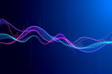Abstract representation of digital audio data streams.