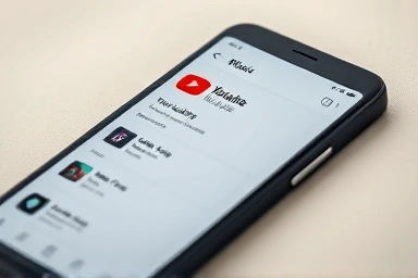 Smartphone showing YouTube Music audio settings