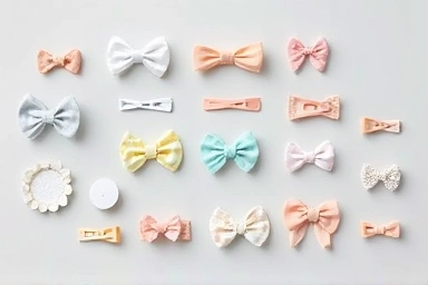 Collection of safe baby hair clips with non-slip pads.