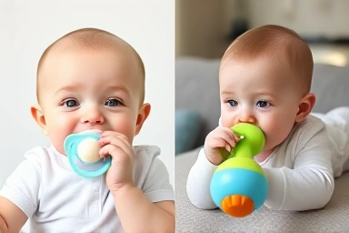 Baby sleep training options, pacifier vs. comfort toy.