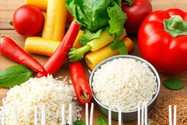 Fresh ingredients for healthy baby meals