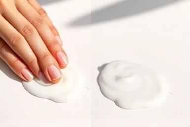 Comparison of inorganic and organic sunscreen textures.