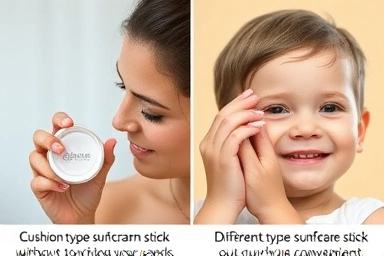Convenient application of baby sunscreen stick types