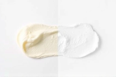Healing cream texture vs. protective barrier cream texture