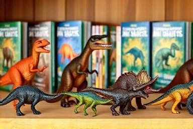 Collection of diverse and educational dinosaur figures for kids