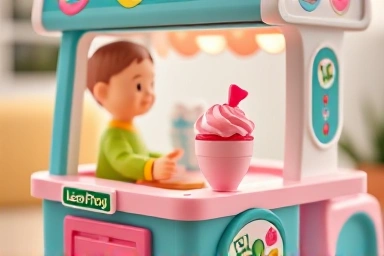 Interactive LeapFrog Ice Cream Cart toy features.
