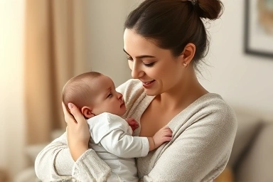 Happy family bonding during parental leave