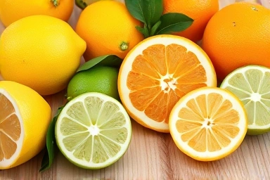 Fresh citrus fruits symbolizing natural relief for pregnancy nausea.