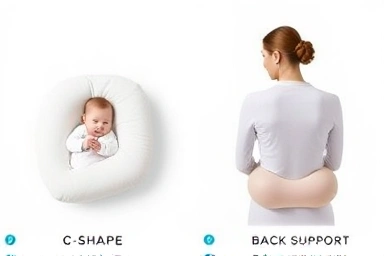 Comparison of C-shaped and D-shaped nursing pillows