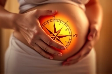 Symbolic image of maternal connection and inner peace.