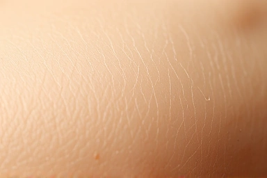 Close-up of hydrated, elastic skin texture