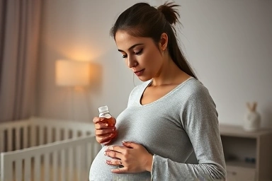 Pregnant woman considering medicine, safe pregnancy choices