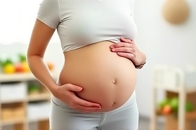 Healthy pregnant woman nurturing her baby with essential nutrients.