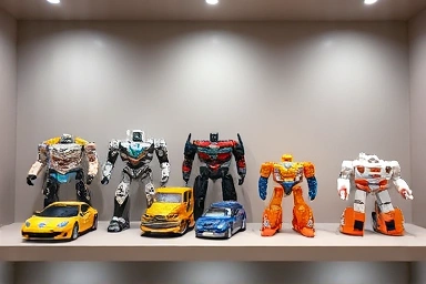 Variety of Robocar Poli transforming robot toys categorized by type.