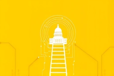 Symbolic ladder to government career in broadcasting and telecom.