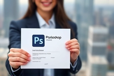 Symbolic Adobe Photoshop certification for global design career opportunities.