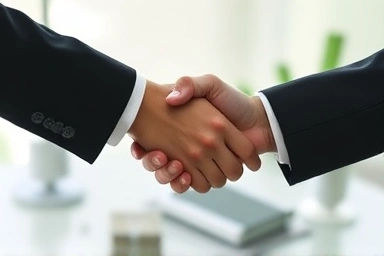 Financial advisor and client symbolizing career success