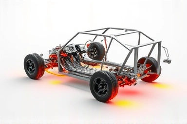 Symbolic car chassis restoration, structural integrity
