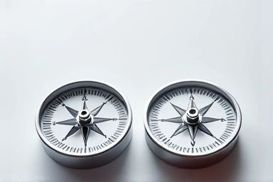 Compasses representing CIIA and CFA guiding financial career choices