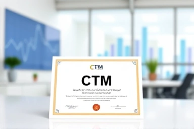 CTM certification on a desk with financial charts.