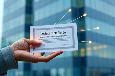 Digital certificate symbolizing career opportunity and public sector jobs.