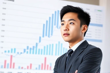 Job seeker analyzing financial career path
