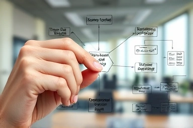 Hand drawing complex economic flow chart for job application.