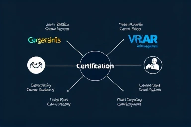 Abstract career path from certification to game industry jobs.