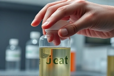 Safe handling of flammable liquids in a professional setting.